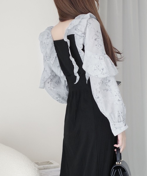 「mily bilet」 ドッキングワンピース X-LARGE ブラック レディース_画像3