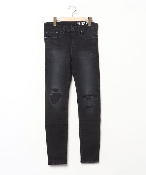 ヒステリックグラマー スキニーブラックデニム 29インチ 中古 HYSTERIC GLAMOUR（ヒステリックグラマー） スキニーデニムパンツ