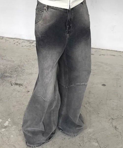 「ALL RUNS」 デニムパンツ X-LARGE グレー メンズ_画像6