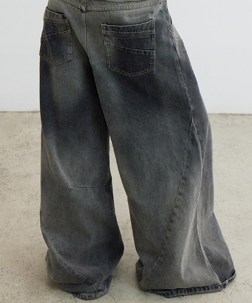 「ALL RUNS」 デニムパンツ X-LARGE グレー メンズ_画像8