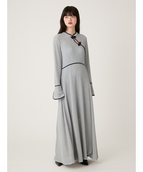 「LILY BROWN」 長袖ワンピース 1 ベージュ レディース_画像2