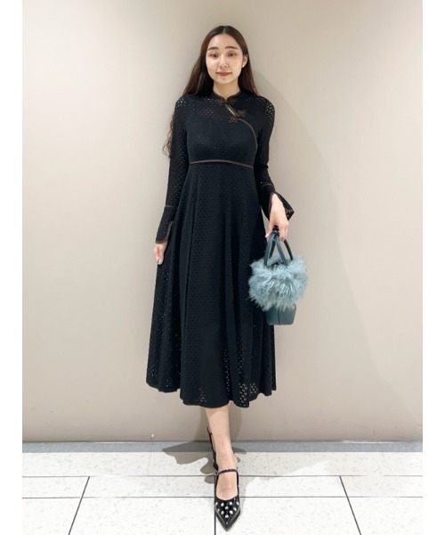 「LILY BROWN」 長袖ワンピース 1 ベージュ レディース_画像3