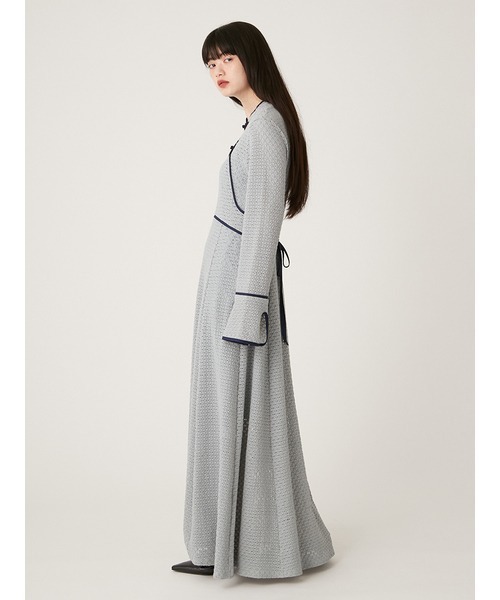 「LILY BROWN」 長袖ワンピース 1 ベージュ レディース_画像4