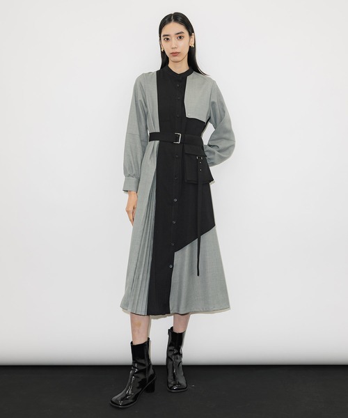 「UNITED TOKYO」 長袖ワンピース 1 ベージュ レディース_2