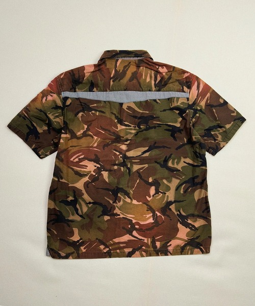 tシャツ 「KHOKI」Patchworked Camo Shirt メンズの画像