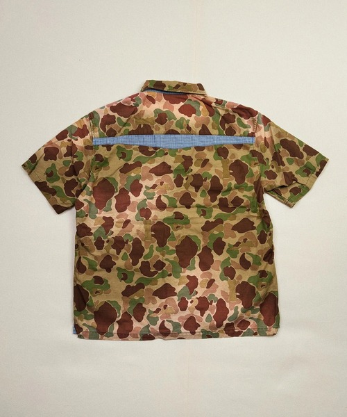 tシャツ 「KHOKI」Patchworked Camo Shirt メンズの画像