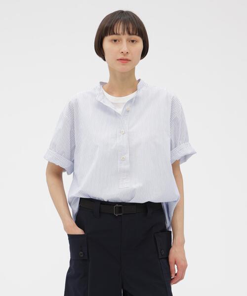 MHL.（エムエイチエル） ブラウス シャツ YARN DYED COTTON VOILE