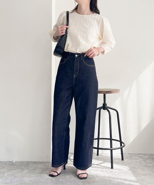 「fredy emue」 デニムパンツ 38 ブルー レディース_画像3