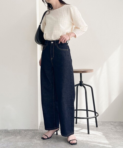 「fredy emue」 デニムパンツ 38 ブルー レディース_画像4