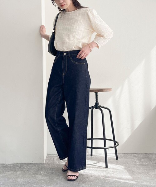 「fredy emue」 デニムパンツ 38 ブルー レディース_画像5