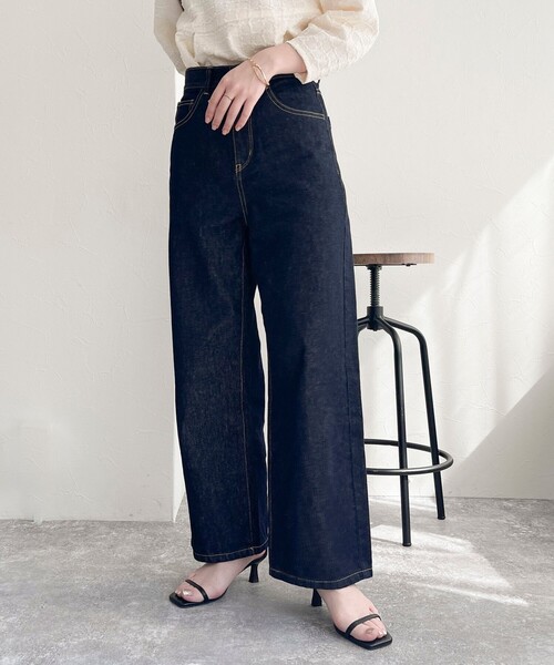 「fredy emue」 デニムパンツ 38 ブルー レディース_画像9