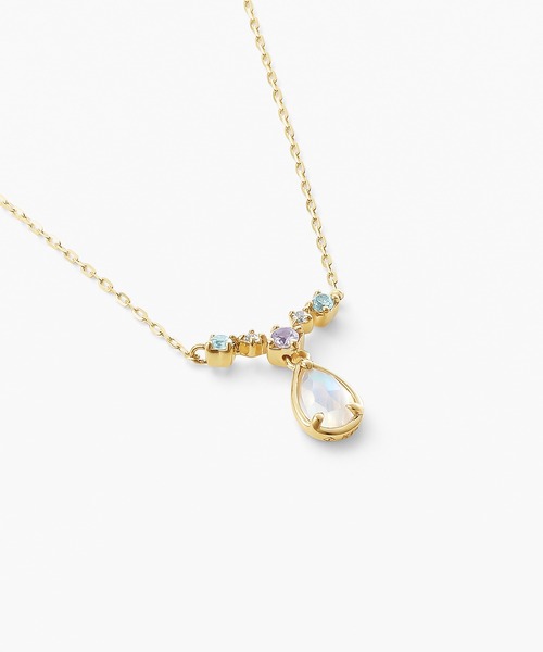 ネックレス K10YG ブルームーンストーン・タンザナイト ネックレス レディースの画像