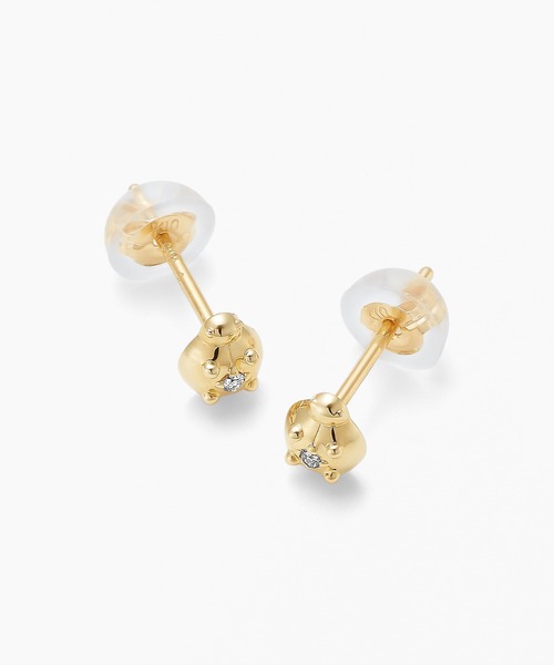 ピアス K10YG ダイヤモンド ピアス レディースの画像