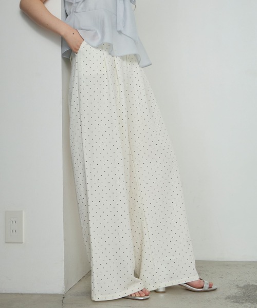Cherir Mignon ワイドパンツ パンツ 「Cherir Mignon」ドット柄ハイ