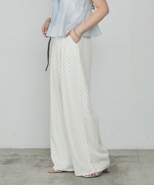 Cherir Mignon ワイドパンツ パンツ 「Cherir Mignon」ドット柄ハイ