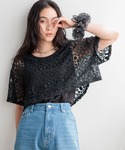 tシャツ 「daily CLIP」レースレイヤ...の詳細画像5