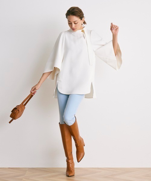 「CELFORD」 7分袖ブラウス ONE SIZE ブラック レディース_画像4