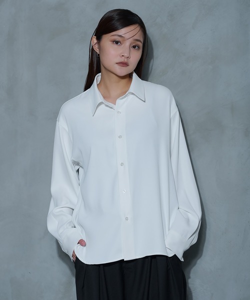 「Ellno Loset」 長袖シャツ MEDIUM ブルー メンズ_画像5