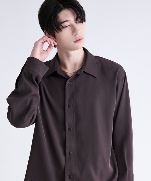 「Ellno Loset」 長袖シャツ MEDIUM ブルー メンズ_画像7