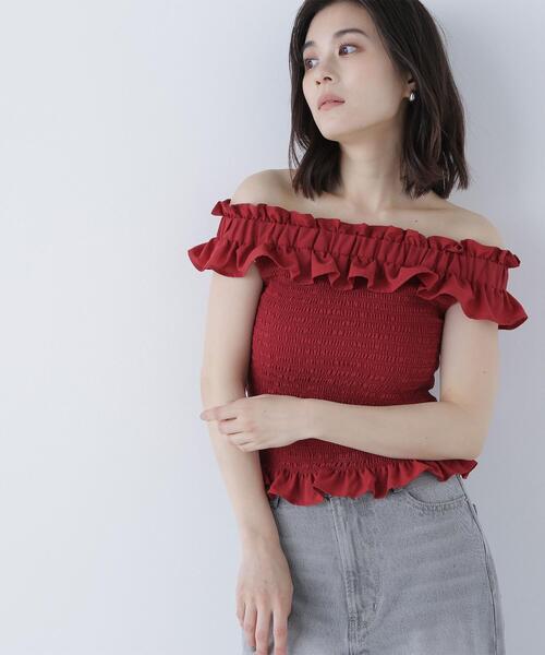 「NATURAL BEAUTY BASIC」 ベアトップ SMALL ホワイト レディース_画像2