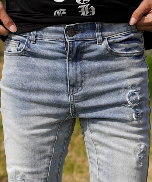 「adamsJUGGLER」 デニムパンツ L ライトインディゴブルー メンズ_画像5