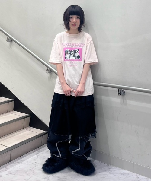 Candy Stripper（キャンディーストリッパー） 半袖Tシャツ M オフ