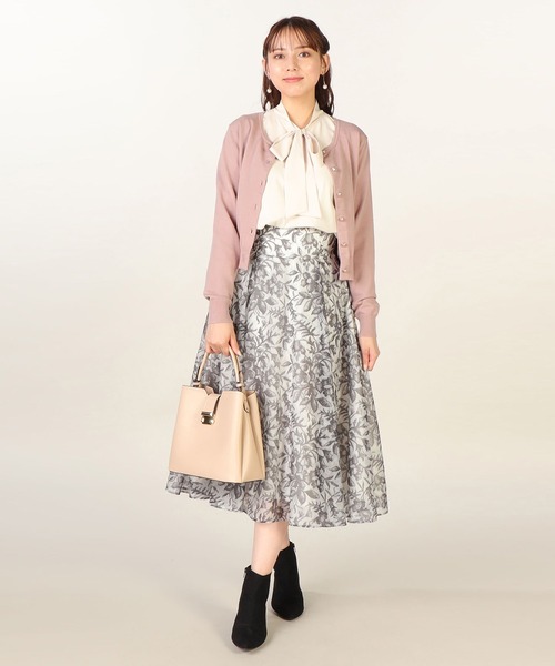 「LAISSE PASSE」 フレアスカート MEDIUM グレー レディース_画像7