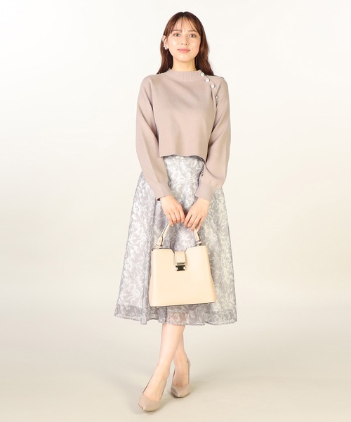 「LAISSE PASSE」 フレアスカート MEDIUM グレー レディース_画像8