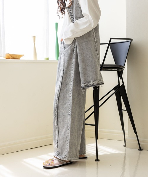 「niko and...」 デニムパンツ MEDIUM グレー レディース_画像2