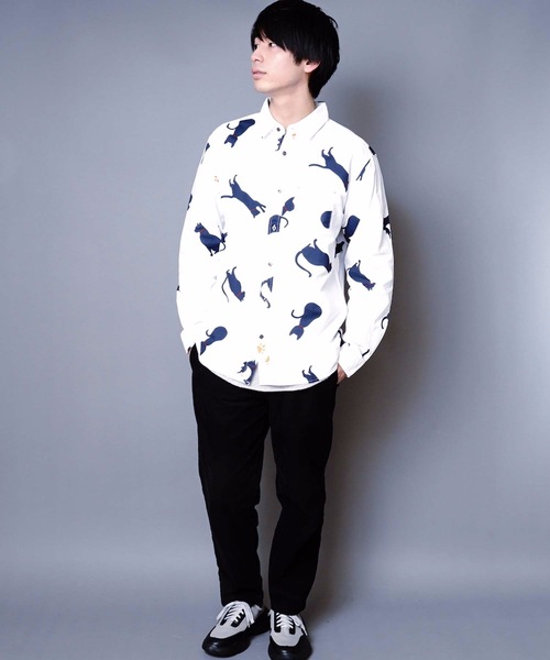 楽天市場】柄シャツ くま柄 BEAR柄 長袖 シャツ ベビー クマ