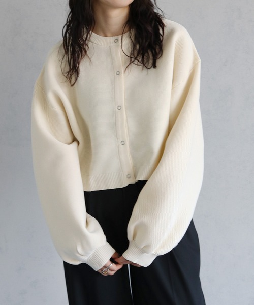 『新品.未使用』kei Shirahata❣️2way ベージュカーディガンニット cheriella カーディガン 「cheriella」WEB限定前後2WAYショート