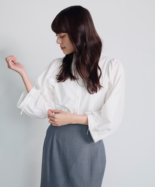 LADYMADE ブラウス シャツ ドロストシャーリングシャツ