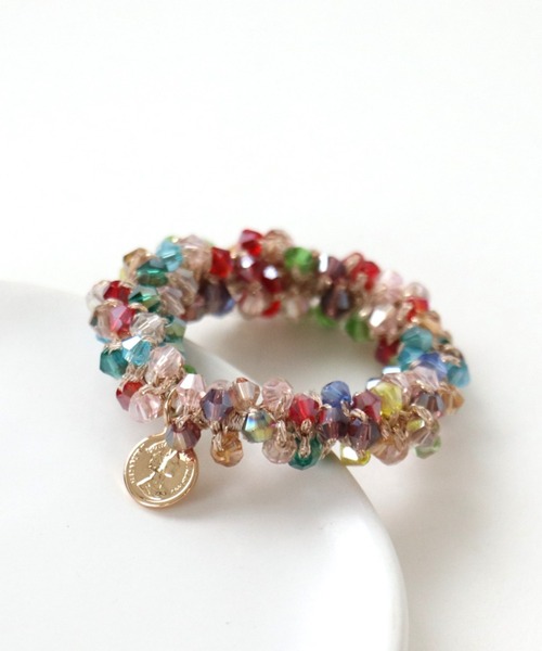 Three Four Time（スリーフォータイム） ヘアゴム ビーズ編みヘアゴム