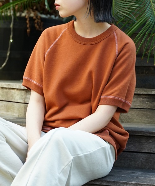 トレーナー スウェット R JUBILEE/アール ジュビリー S/S SWEATSHIRT スウェット パイピング ラグランスリーブ レディース R JUBILEE トレーナー スウェット JUBILEE/アール ジュビリー S