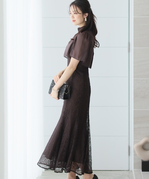 PourVous（プールヴー） ドレス セレモニー 袖あり＆ミモレ丈 結婚式