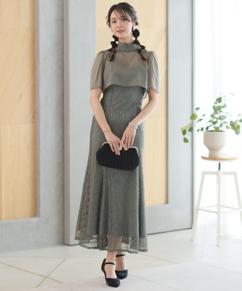 PourVous（プールヴー） ドレス セレモニー 袖あり＆ミモレ丈 結婚式