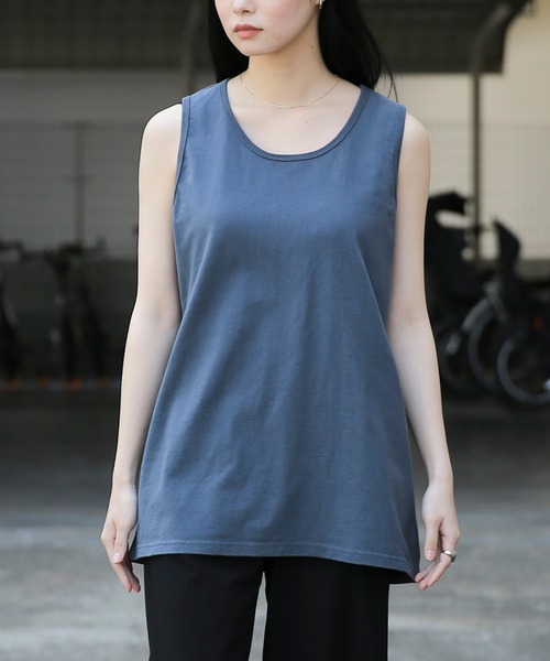 ALICE COOPER/SUPER DUPER タンクトップ フリーサイズ square neck cropped tank top/スクエアネッククロップドタンク