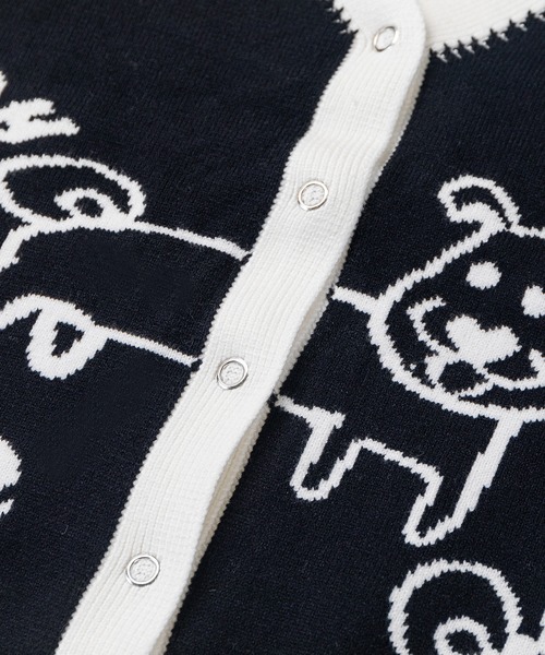 カーディガン HOOK -original- 2WAYリバーシブルワンちゃんニット