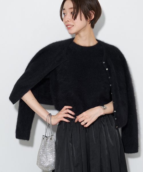 plage（プラージュ） カーディガン 「追加」Cashmere Mix Fur