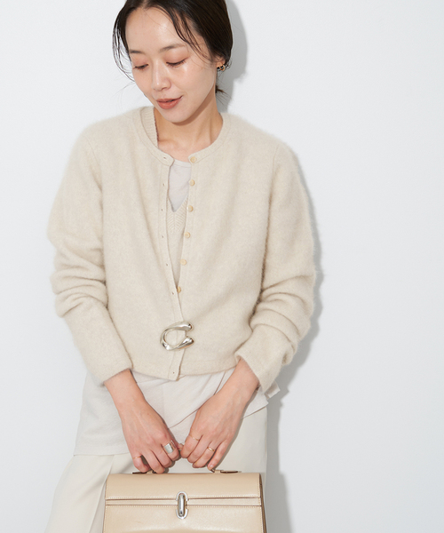 plage（プラージュ） カーディガン 「追加」Cashmere Mix Fur