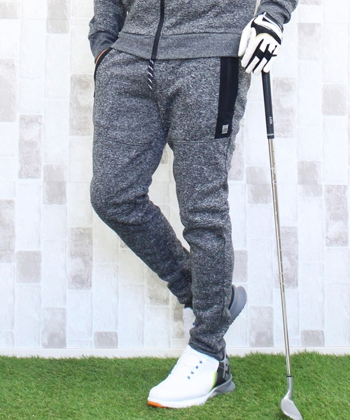 ゴルフ 裏起毛ニットフリース ゴルフパンツ ゴルフウェア メンズ | TopIsm