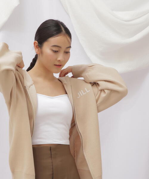 ☆☆ご成約確定☆☆　 [ジルスチュアート] ニットパーカー ランダムパールニットフーディー | JILL by JILL STUART（ジル バイ