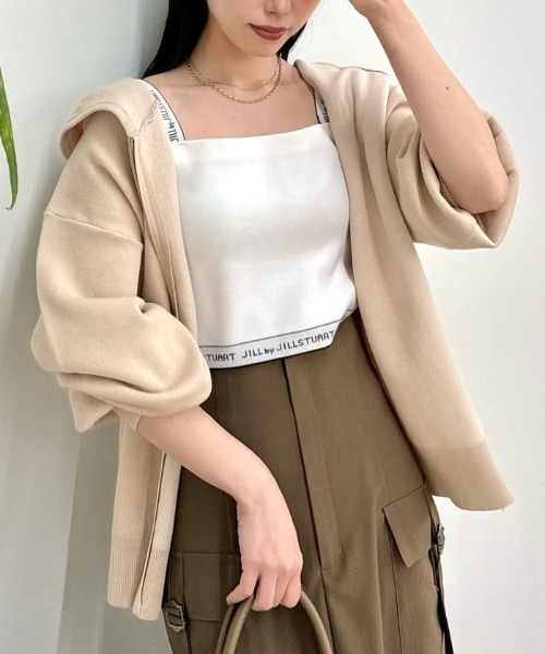 ☆☆ご成約確定☆☆　 [ジルスチュアート] ニットパーカー ランダムパールニットフーディー | JILL by JILL STUART（ジル バイ