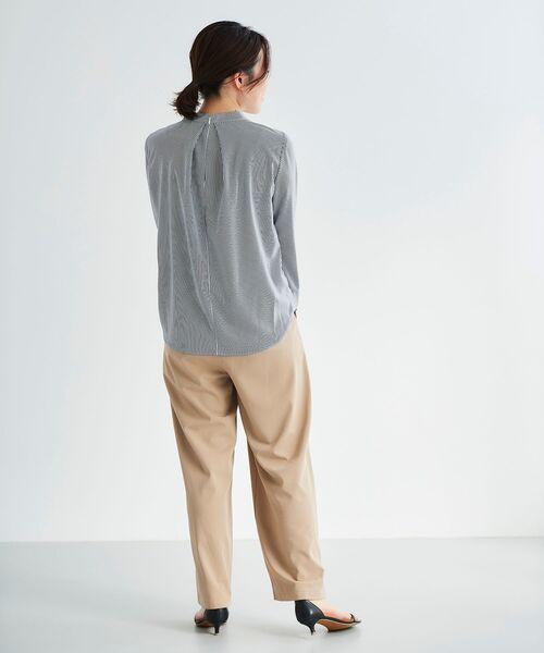 le.coeur blanc ブラウス シャツ ジョーゼットサイドスカーフ