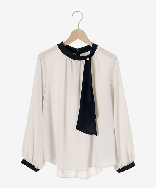 le.coeur blanc / ルクールブラン ジョーゼットサイドスカーフタイブラウス le.coeur blanc ブラウス シャツ ジョーゼットサイドスカーフ
