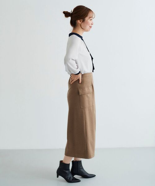 le.coeur blanc / ルクールブラン ジョーゼットサイドスカーフタイブラウス ジョーゼットサイドスカーフタイブラウス/le.coeur blanc