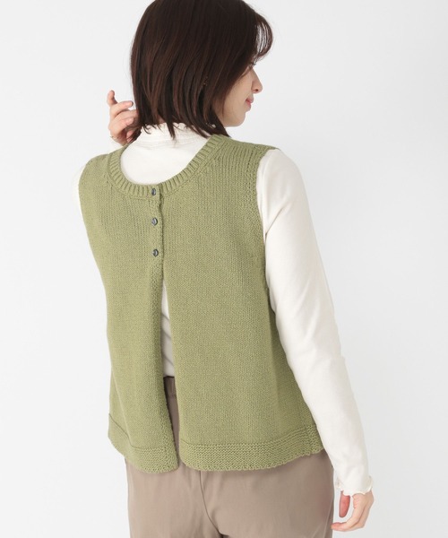 ベスト ジレ 「natural by clip/bulbul」12ゲージドライコットン襟付きベスト レディース natural by clip/bulbul>>12ゲージドライコットン襟付きベスト