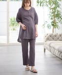 マタニティパジャマ 授乳ブラ マタニティ コッ...の詳細画像1