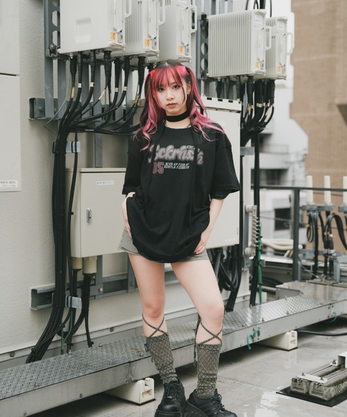 DEVICE tシャツ ナンバリング 古着風 バックデザイン プリント ロゴ 