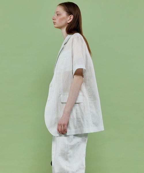 MAISON SPECIAL ジャケット テーラードジャケット Silky Stripe